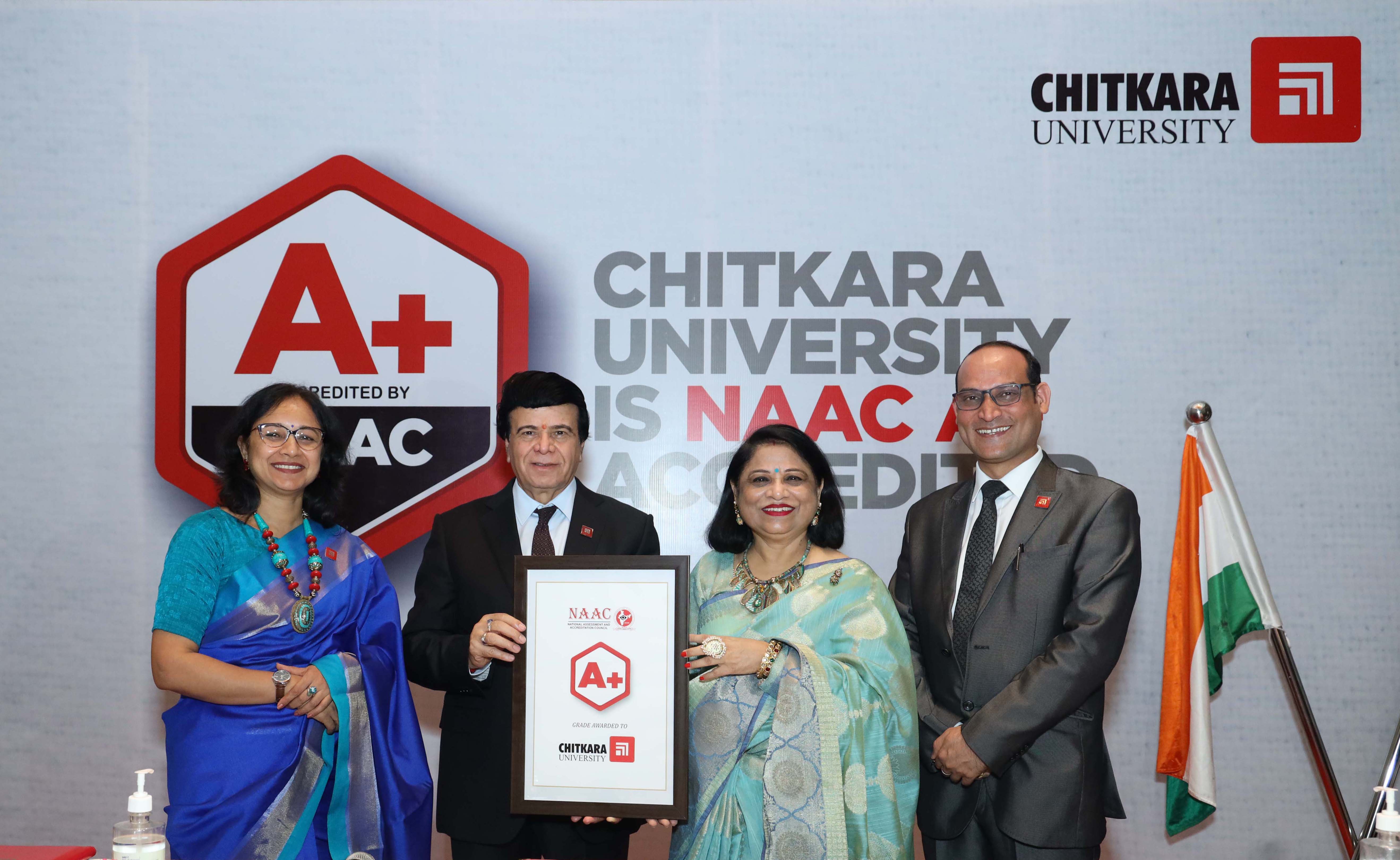 Read more about the article Another Accolade for Chitkara University Gets A+ Ratings by NAAC